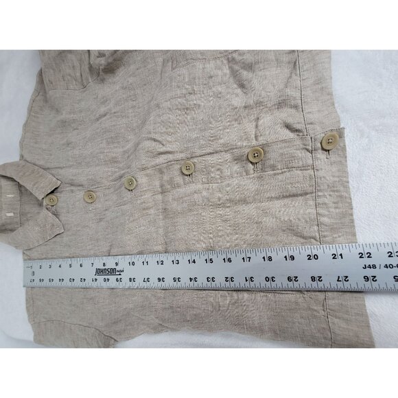 Eileen Fisher Womens Organic Linen Button-Up Shirt Jacket Lightweight Casual - Picture 8 of 8